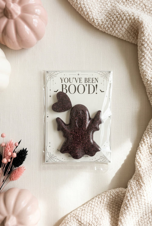 Black Glitter Ghost & Heart – You’ve Been Boo’d Gift