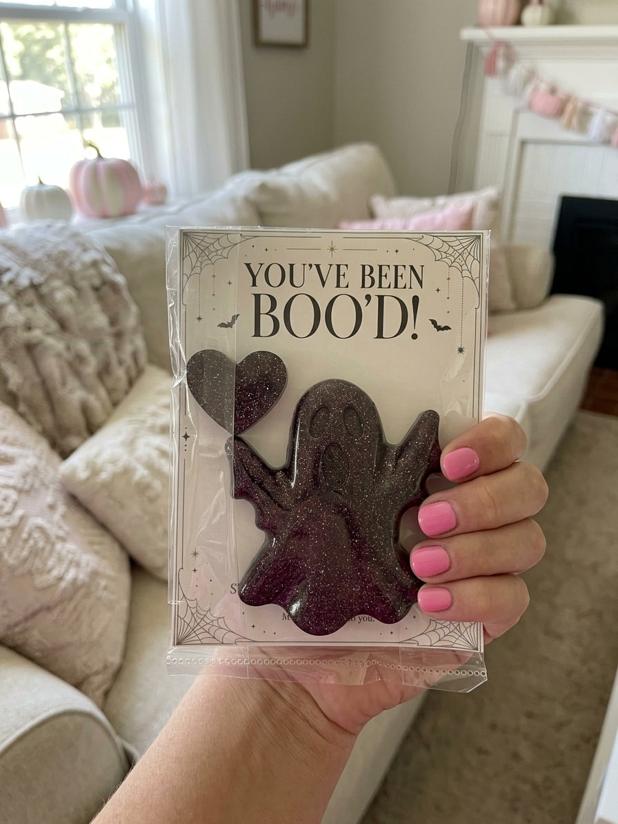 Black Glitter Ghost & Heart – You’ve Been Boo’d Gift
