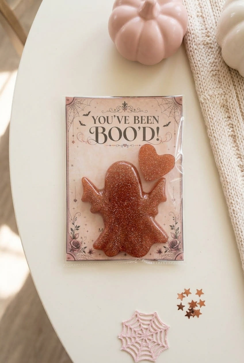 Red Glitter Ghost & Heart – You’ve Been Boo’d Gift