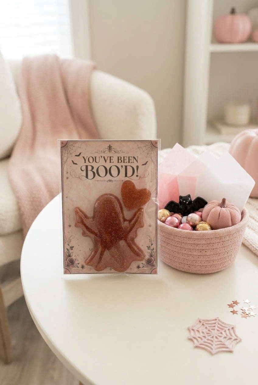 Red Glitter Ghost & Heart – You’ve Been Boo’d Gift