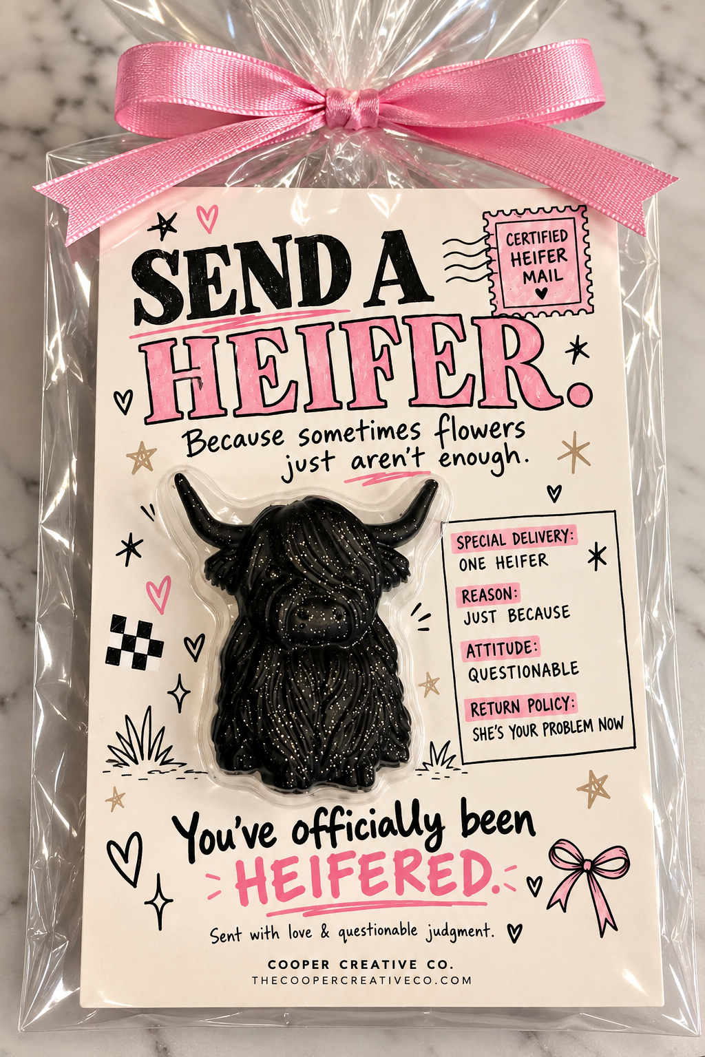 Send A Heifer™ – Funny Resin Highland Cow Gift