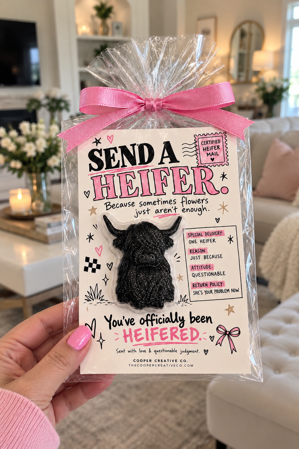 Send A Heifer™ – Funny Resin Highland Cow Gift