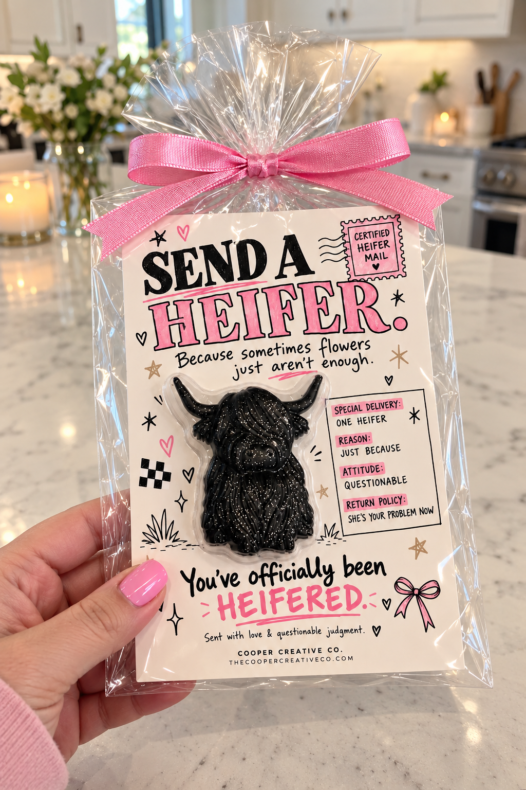Send A Heifer™ – Funny Resin Highland Cow Gift